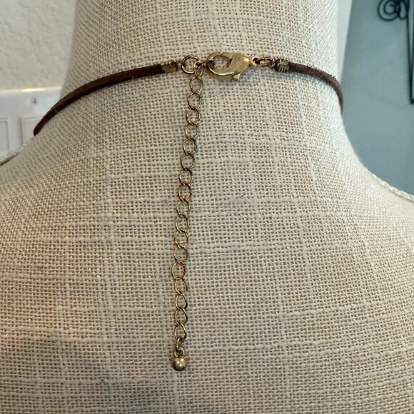 Artisan Agate Slice Pendant Mixed Material Necklace - Picture 5 of 11